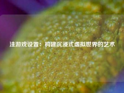 洼游戏设置：构建沉浸式虚拟世界的艺术