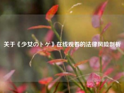 关于《少女のトゲ》在线观看的法律风险剖析