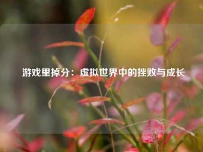  游戏里掉分：虚拟世界中的挫败与成长