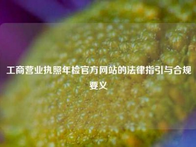 工商营业执照年检官方网站的法律指引与合规要义