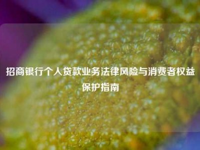 招商银行个人贷款业务法律风险与消费者权益保护指南