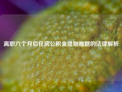 离职六个月后住房公积金提取难题的法律解析