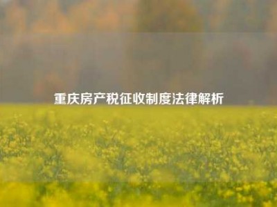 重庆房产税征收制度法律解析