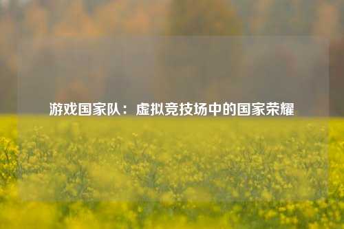 游戏国家队：虚拟竞技场中的国家荣耀